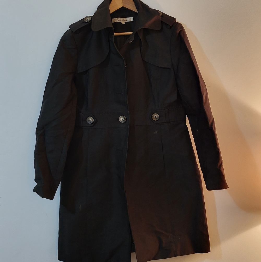 Kenneth Cole New York Black Trench Coat